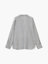 Open Collar Pinstripe Shirt